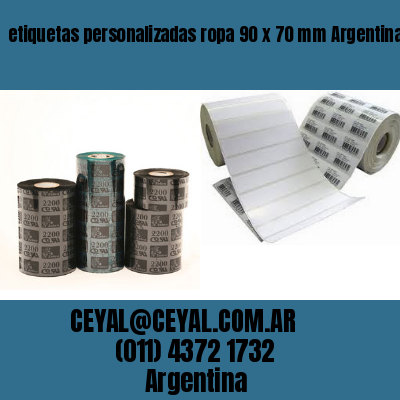 etiquetas personalizadas ropa 90 x 70 mm	Argentina