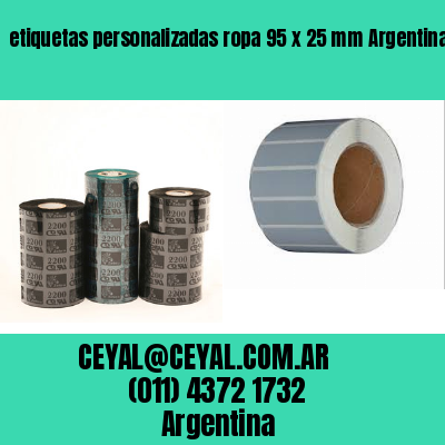 etiquetas personalizadas ropa 95 x 25 mm	Argentina