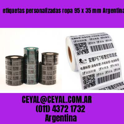 etiquetas personalizadas ropa 95 x 35 mm	Argentina