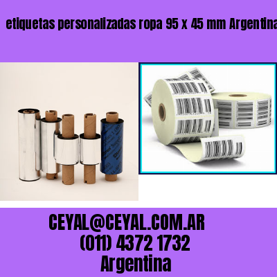 etiquetas personalizadas ropa 95 x 45 mm	Argentina