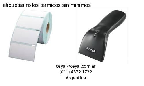 etiquetas rollos termicos sin minimos