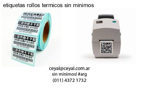 etiquetas rollos termicos sin minimos