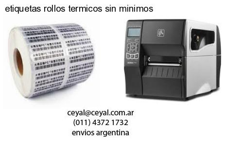 etiquetas rollos termicos sin minimos