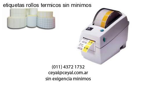 etiquetas rollos termicos sin minimos