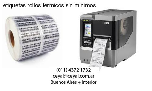 etiquetas rollos termicos sin minimos