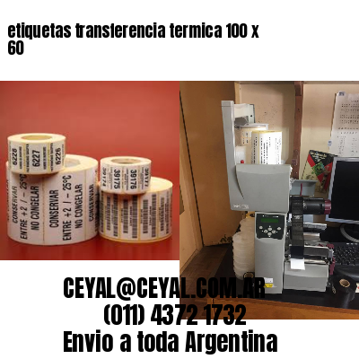 etiquetas transferencia termica 100 x  60