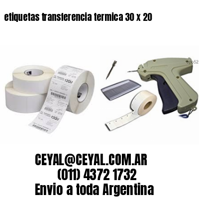 etiquetas transferencia termica 30 x 20