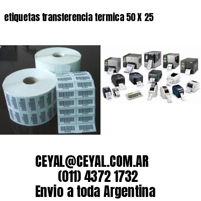 etiquetas transferencia termica 50 X 25