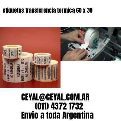 etiquetas transferencia termica 60 x 30