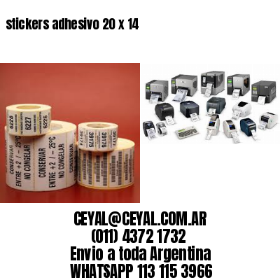 stickers adhesivo 20 x 14