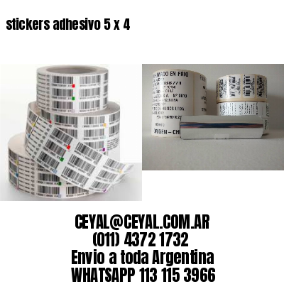 stickers adhesivo 5 x 4