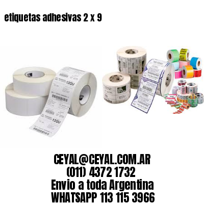 etiquetas adhesivas 2 x 9