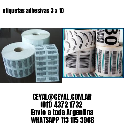 etiquetas adhesivas 3 x 10