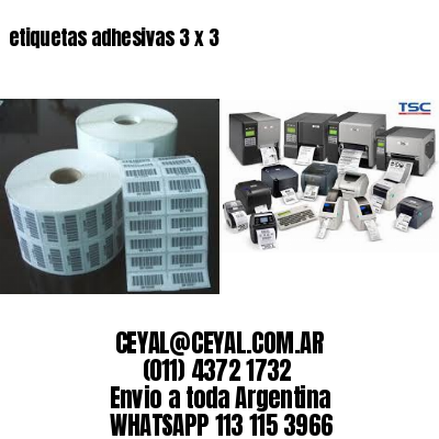 etiquetas adhesivas 3 x 3