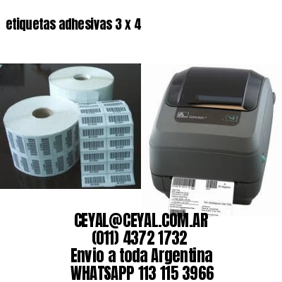 etiquetas adhesivas 3 x 4