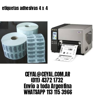 etiquetas adhesivas 4 x 4