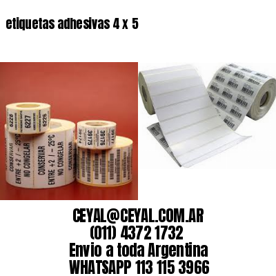 etiquetas adhesivas 4 x 5