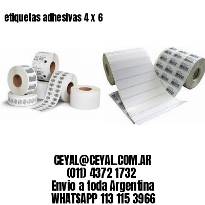 etiquetas adhesivas 4 x 6