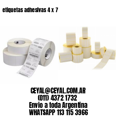 etiquetas adhesivas 4 x 7