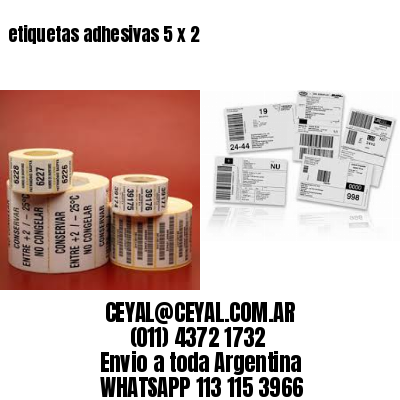 etiquetas adhesivas 5 x 2