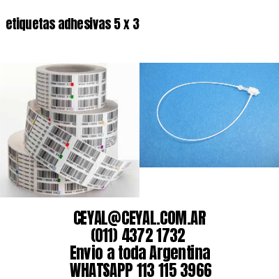 etiquetas adhesivas 5 x 3