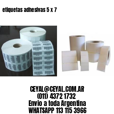 etiquetas adhesivas 5 x 7