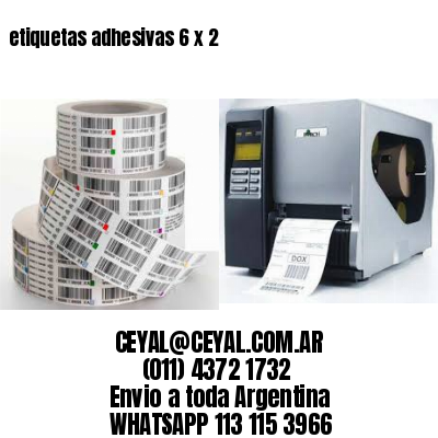 etiquetas adhesivas 6 x 2