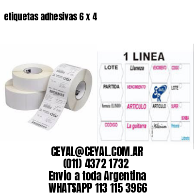 etiquetas adhesivas 6 x 4