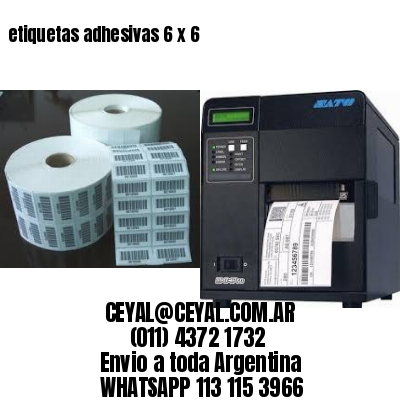 etiquetas adhesivas 6 x 6