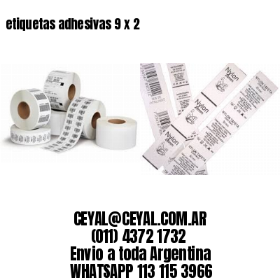 etiquetas adhesivas 9 x 2