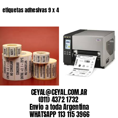 etiquetas adhesivas 9 x 4