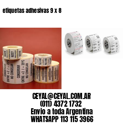 etiquetas adhesivas 9 x 8