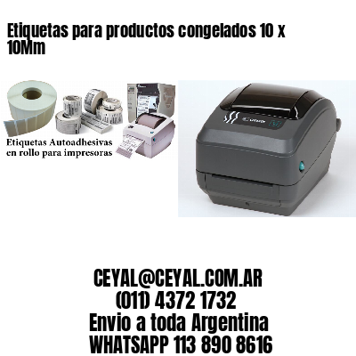 Etiquetas para productos congelados 10 x 10Mm