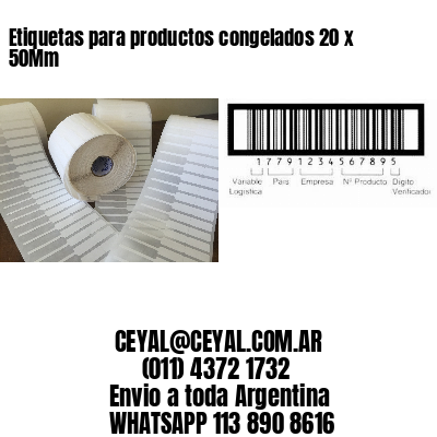 Etiquetas para productos congelados 20 x 50Mm