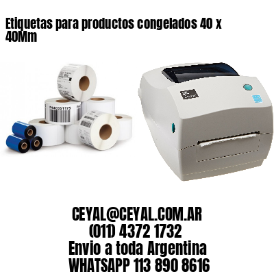 Etiquetas para productos congelados 40 x 40Mm