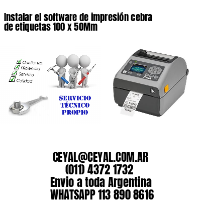 Instalar el software de impresión cebra de etiquetas 100 x 50Mm