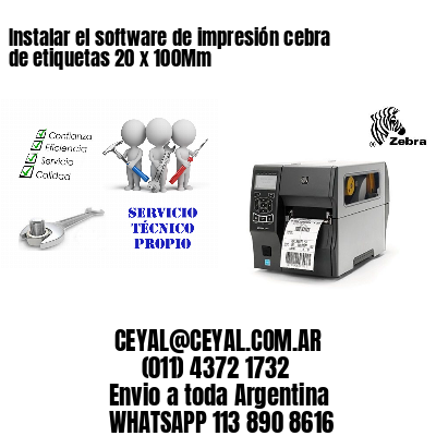 Instalar el software de impresión cebra de etiquetas 20 x 100Mm