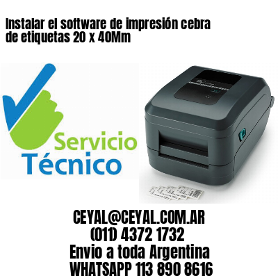 Instalar el software de impresión cebra de etiquetas 20 x 40Mm