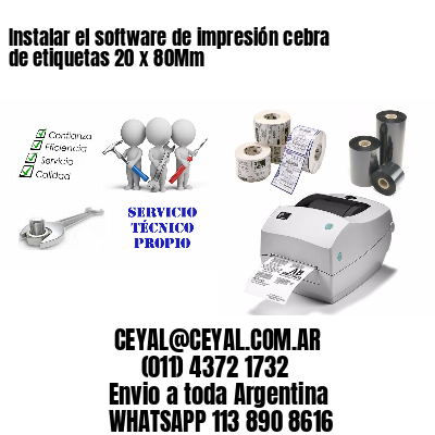 Instalar el software de impresión cebra de etiquetas 20 x 80Mm