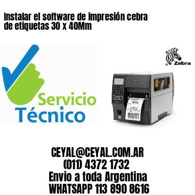 Instalar el software de impresión cebra de etiquetas 30 x 40Mm