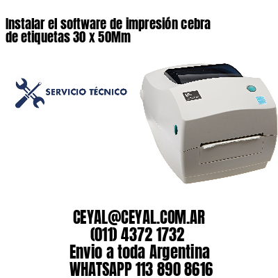 Instalar el software de impresión cebra de etiquetas 30 x 50Mm