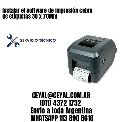 Instalar el software de impresión cebra de etiquetas 30 x 70Mm