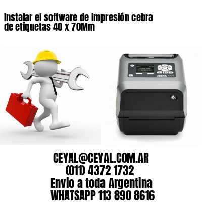 Instalar el software de impresión cebra de etiquetas 40 x 70Mm