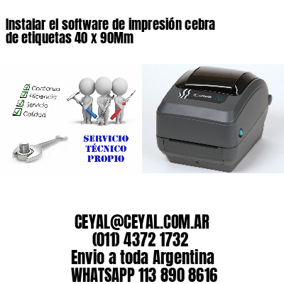 Instalar el software de impresión cebra de etiquetas 40 x 90Mm