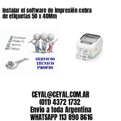 Instalar el software de impresión cebra de etiquetas 50 x 40Mm