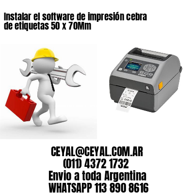 Instalar el software de impresión cebra de etiquetas 50 x 70Mm