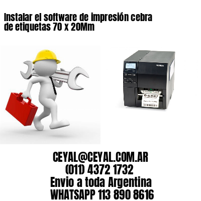 Instalar el software de impresión cebra de etiquetas 70 x 20Mm