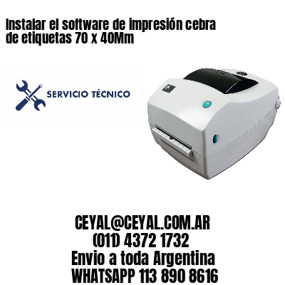 Instalar el software de impresión cebra de etiquetas 70 x 40Mm