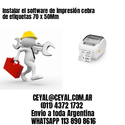 Instalar el software de impresión cebra de etiquetas 70 x 50Mm