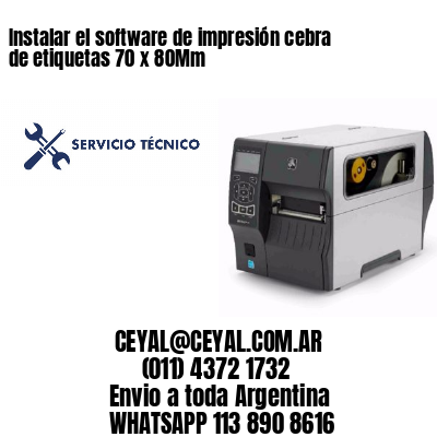 Instalar el software de impresión cebra de etiquetas 70 x 80Mm